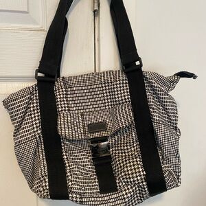 Ralph Lauren Polo Black & White Houndstooth Shoulder Bag